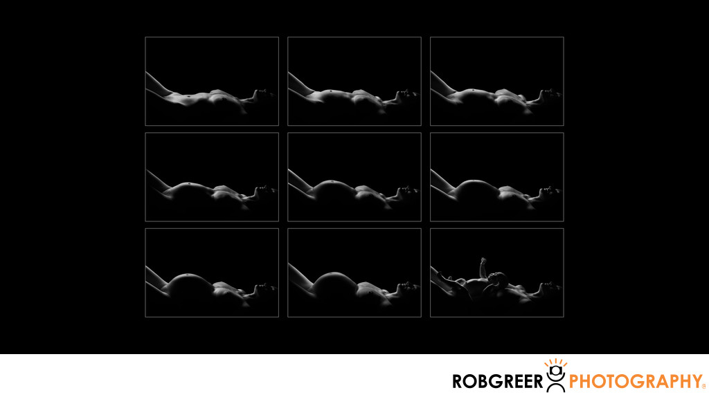 Sequence - Pregnancy - Supine Fine Art Nude
