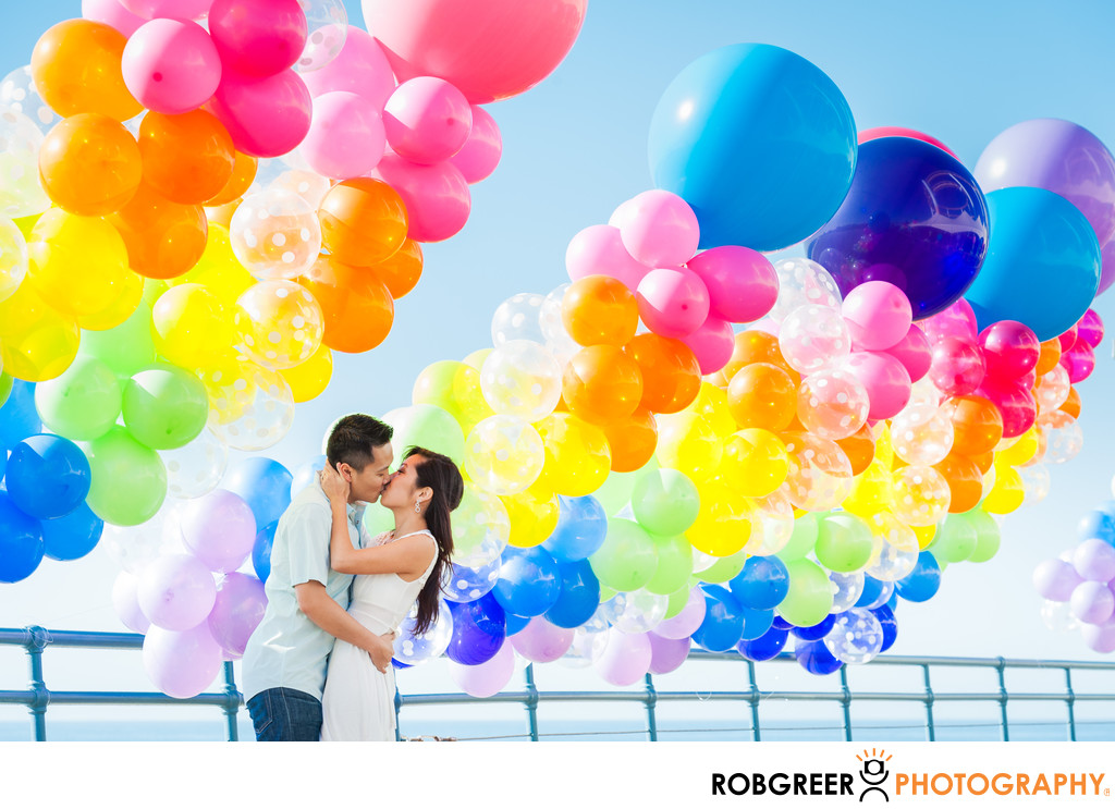 Engagement Portrait Balloons