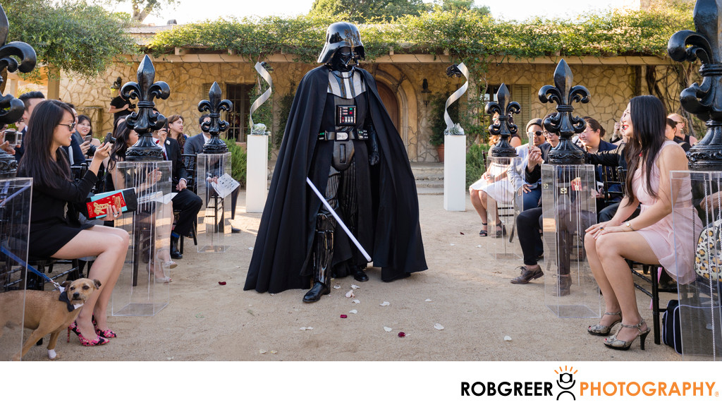 Darth Vader Processes Down Aisle at Star Wars Wedding
