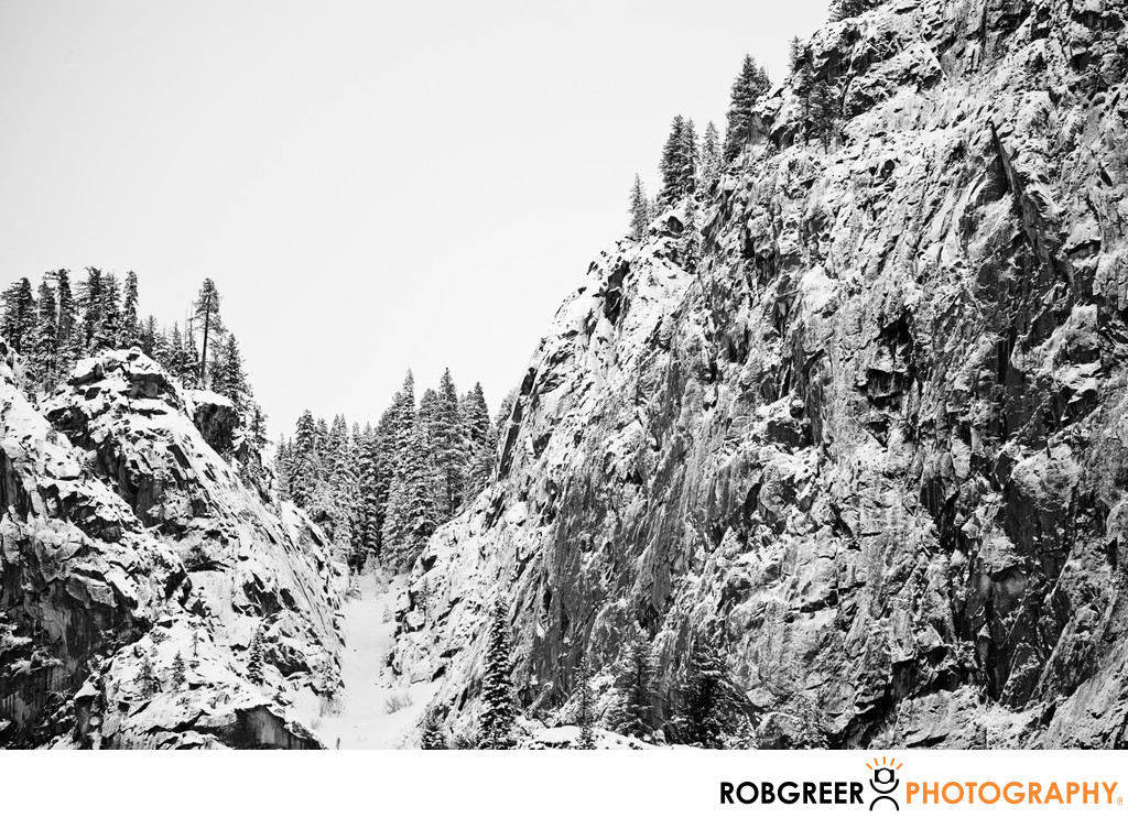 Sentinel Falls Frozen Winter Peak