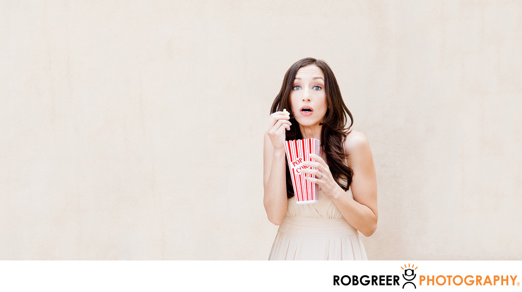 Engagement Pictures: Popcorn Prop
