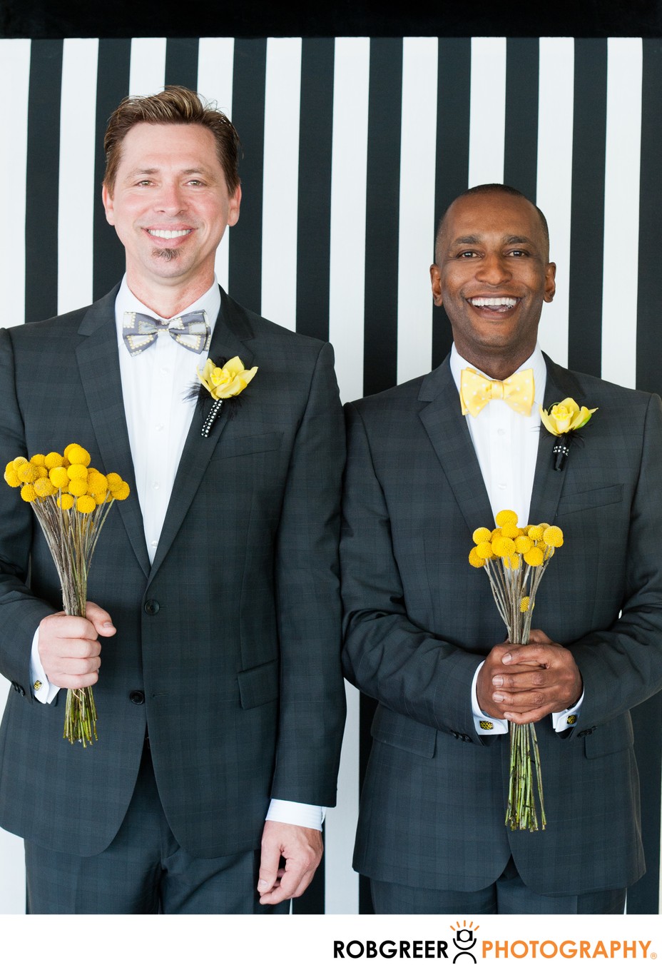Modern Grooms Portrait: Gay Wedding