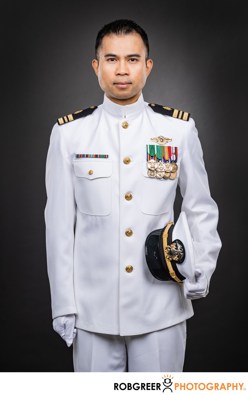 Naval Service Dress White Headshot