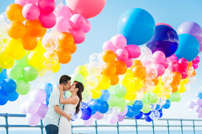 Engagement Portrait Balloons