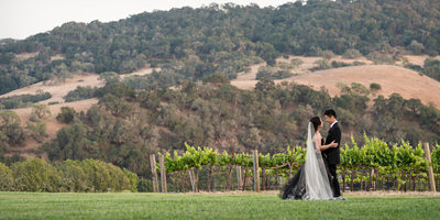 Wedding Couple with Wine Country Hills