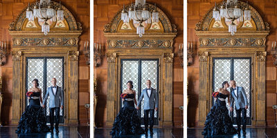 Bride and Groom Triptych