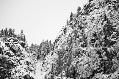 Sentinel Falls Frozen Winter Peak