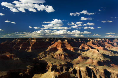 Blue Sky, Clouds & Colorful Grand Canyon Walls