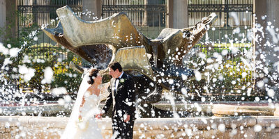 Wedding Fountain Portrait