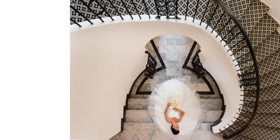 Bridal Portrait: Estate Staircase