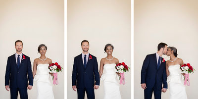 Signature Triptych of Bride and Groom at Terranea