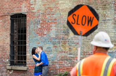 Environmental Engaged Couple Portraits