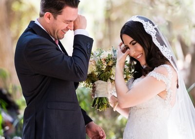 Bride & Groom Crying: First Glance