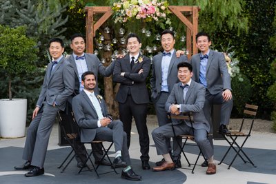 Outdoor Wedding Portrait: Groomsmen