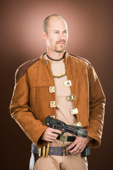 Eric Olds, Colonial Warrior with Blaster